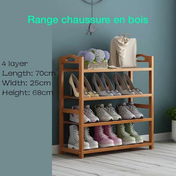 Range chaussures en bois 4 niveaux - vente Sénégal shop – Image 2