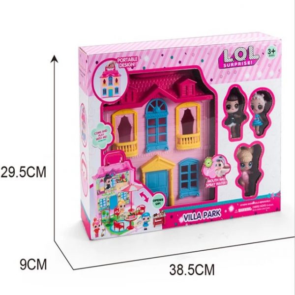 Surprise poupées ensemble de jouets pour filles jouer à la maison jeux de Simulation château de Villa avec 3 modèles de poupées jouets pour enfants pour filles cadeaux d'anniversaire