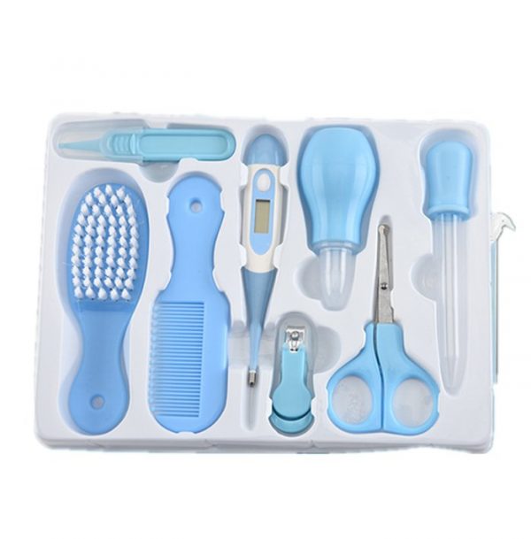 10pcs Kit de Manucure Nouveau-Né, Cadeau Trousse de Toilette Bébé