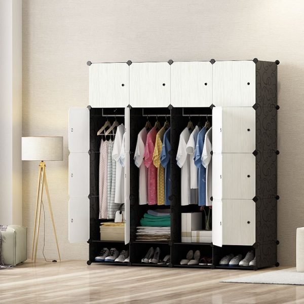 ARMOIRE 4BATTANT AVEC RANGEMENT DE CHAUSSURE