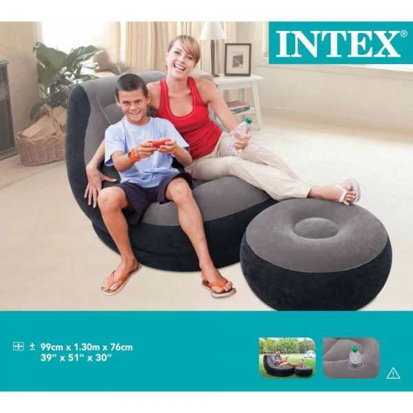 Intex Fauteuil gonflable avec pouf Ultra Lounge Relax