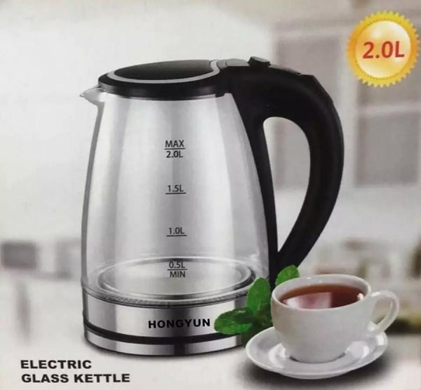 Bouilloire electrique 2 litres en verre