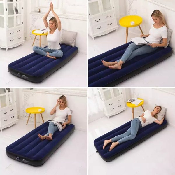 Matelas gonflable plus pompe manuel