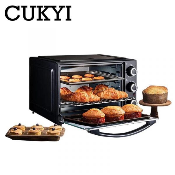 Mini four, Four à rôtir, Four compact avec grille et plaque de cuisson, 16 Litres, 1300 w, – Image 3