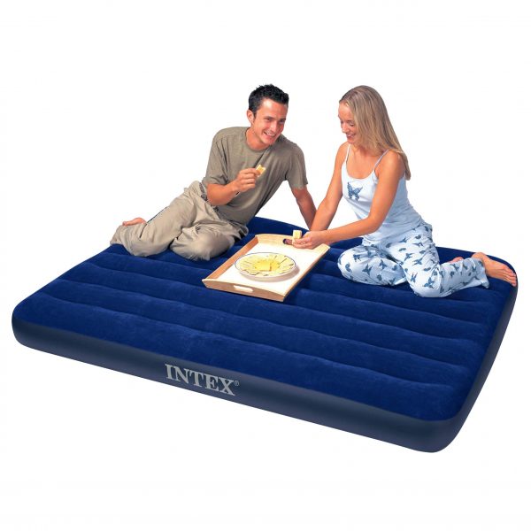 Intex Queen Set / 12-68765 Matelas gonflable Valve 2 en 1 2 coussins / pompe à air inclus 152 x 203 x 22 cm – Image 2