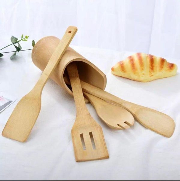 4 pcs cuillères en bois pour la cuisine