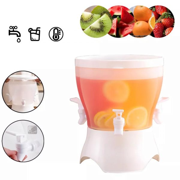 Distributeurs de boissons pour les fêtes, distributeur de boissons de 1,3 gallon avec robinet, distributeur de jus en plastique Crymeilk pour les fêtes, rotation à 360 °, distributeurs de limonade à large ouverture, une tolérance élevée