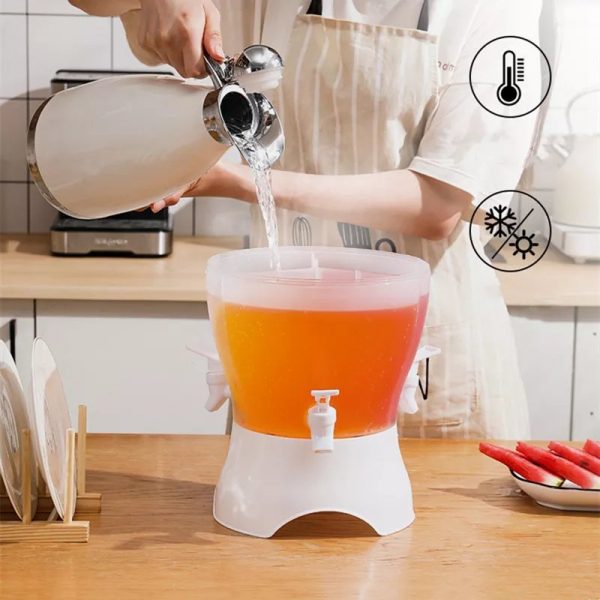 Distributeurs de boissons pour les fêtes, distributeur de boissons de 1,3 gallon avec robinet, distributeur de jus en plastique Crymeilk pour les fêtes, rotation à 360 °, distributeurs de limonade à large ouverture, une tolérance élevée – Image 2