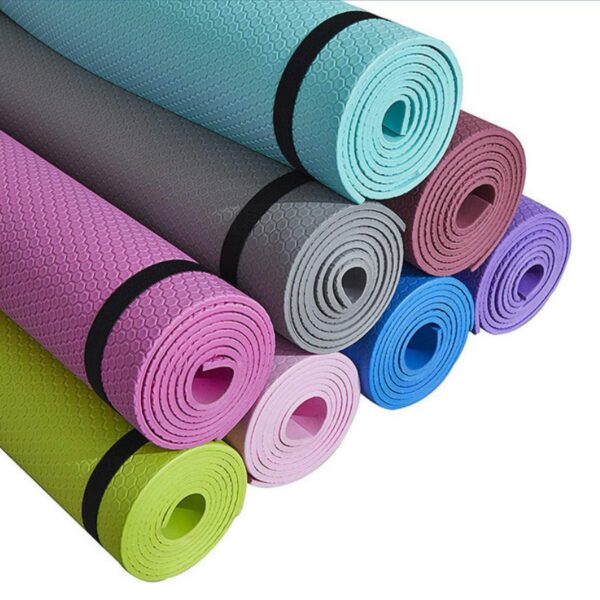 Tapis de yoga antidérapant d'épaisseur en EVA confortable, tapis de yoga, pilates, fitness, haute densité, anti-neige, convient pour la famille, le fitness, les voyages, le sol en plein air – Image 3