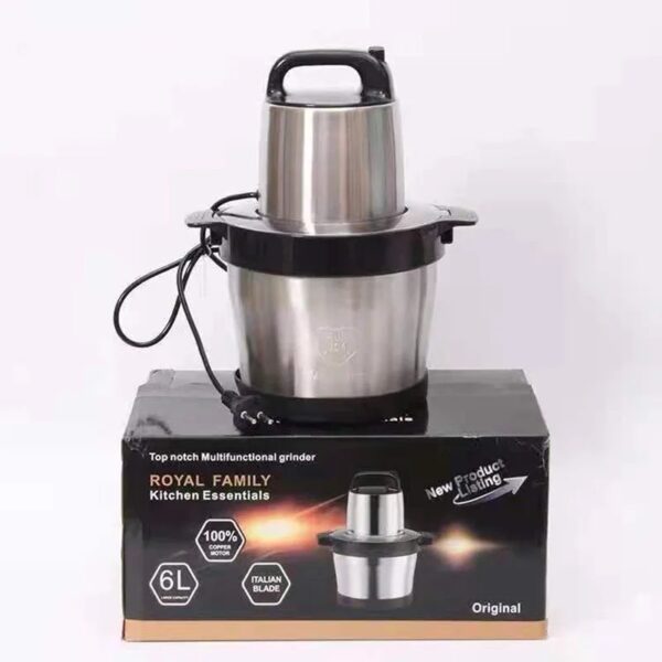 Hachoir à viande multifonction en acier inoxydable, 6L, 220V, 1000W, mixeur de légumes, robot culinaire pour centre commercial