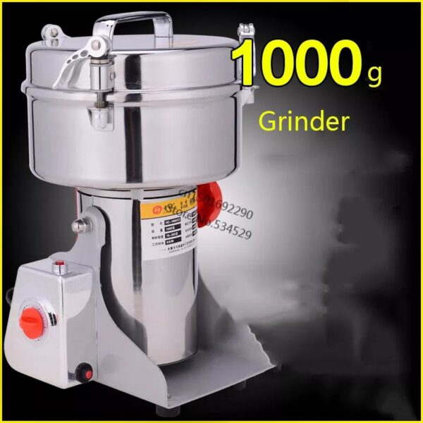 MOULIN Électrique Broyeur Inox à Grain 1000g(1kg) – Image 2
