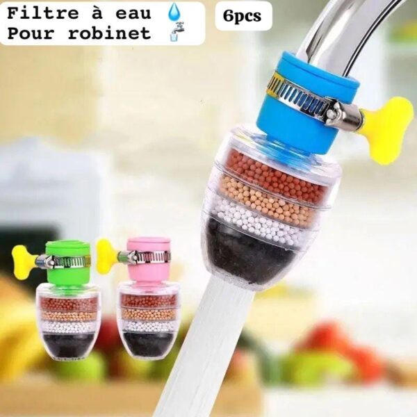 Filtres de robinet de cuisine - Purificateur d'eau pour robinet - Filtre de purificateur d'eau domestique - Filtre à charbon actif - Filtre à eau