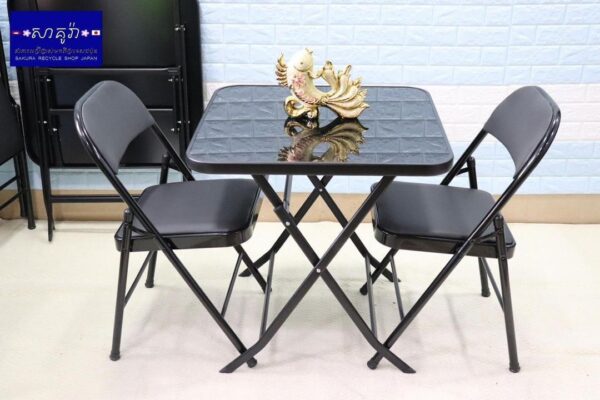 Tabouret de bar pliable avec dossier, chaise  rembourrée pour adultes, portable, noir, pour extérieur, intérieur, cuisine, magasin, café