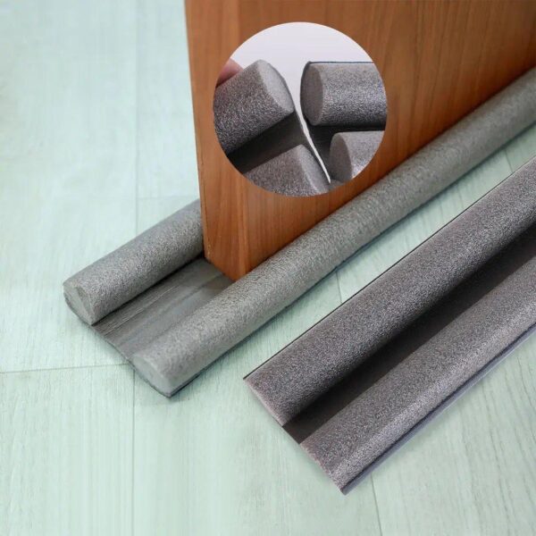 Bande d'étanchéité pour bas de porte, bouchon de réduction du vent Flexible, bloqueur d'étanchéité sous la porte, bande d'étanchéité pour panneaux muraux insonorisés – Image 2