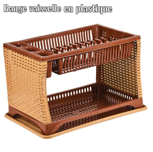 ÉGOUTTOIR À VAISSELLE EN PLASTIQUE 2 NIVEAUX