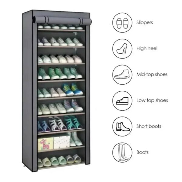 Rangement chaussures 9 étagères avec housse