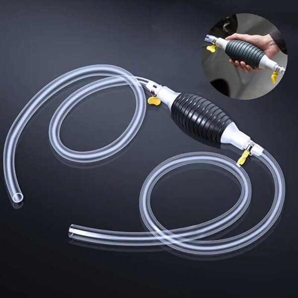 Pompe à carburant de voiture pour transfert d'huile, précieuse ventouse de carburant, siphon manuel, économiseur de carburant pour essence, liquide diesel doré – Image 4