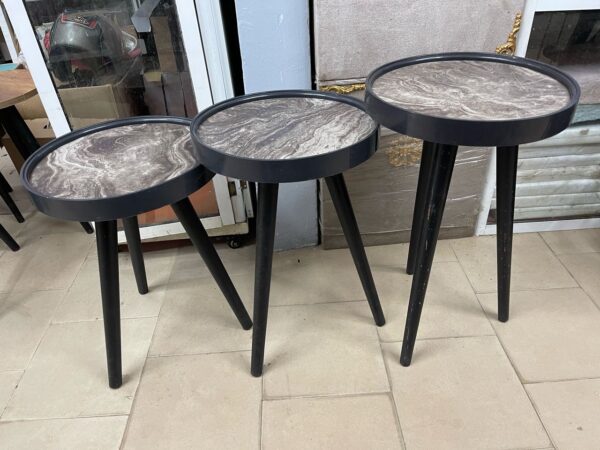 Ensemble 3 pièce pieds en bois
