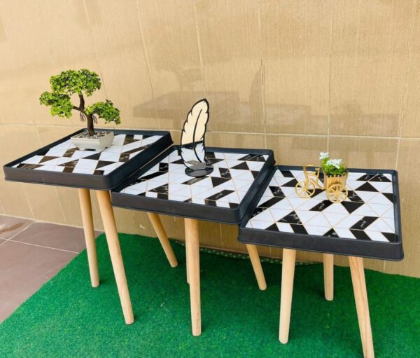 Ensemble 3 pièce pieds en bois – Image 3