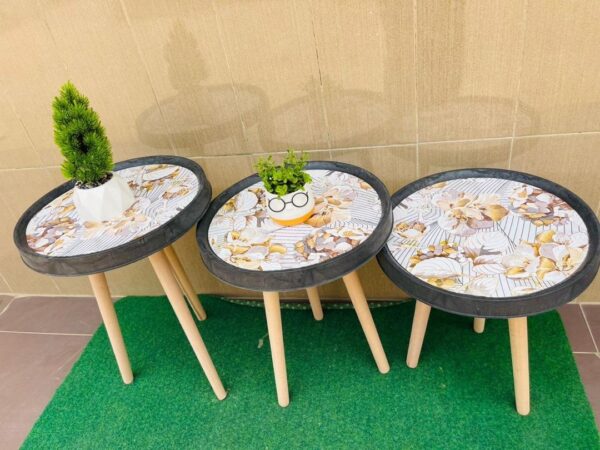 Ensemble 3 pièce pieds en bois – Image 2